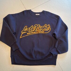 90’s Iconic Collectible Crewneck Sweatshirt “Late Night with David Letterman”